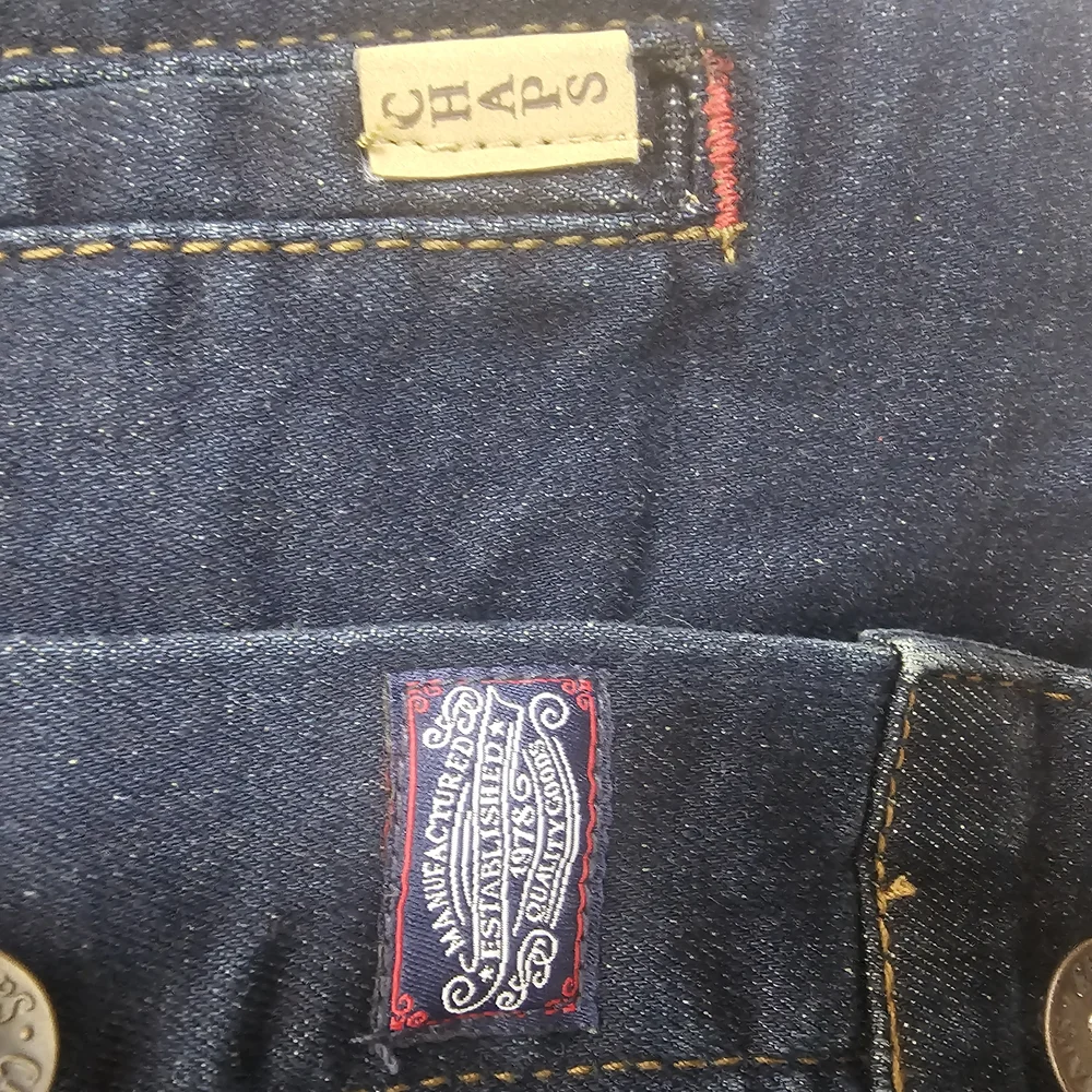 CHAPS Denim‎ Men's Jeans Jacket Size XL Navy Blue stretch - Picture 5 of 10